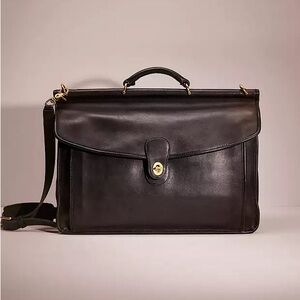 Coach Vintage 5266 Beekman XL Black Leather Crossbody Messenger Bag